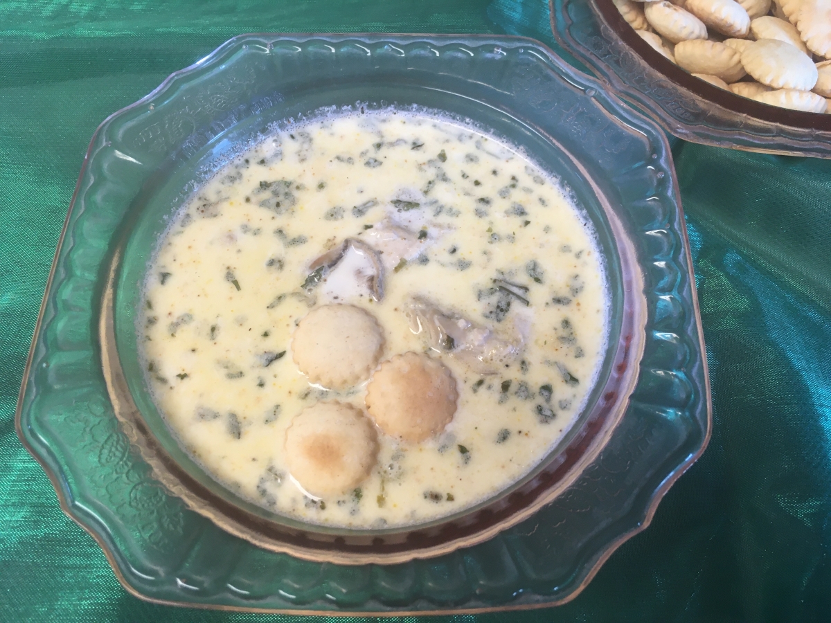 Grandma's Oyster Soup Recipe with Milk - These Old Cookbooks